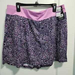 NWT PGA Tour gold skort pink and purple
